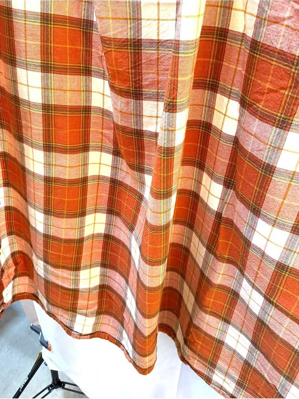 Autumn Orange Tartan Tablecloth